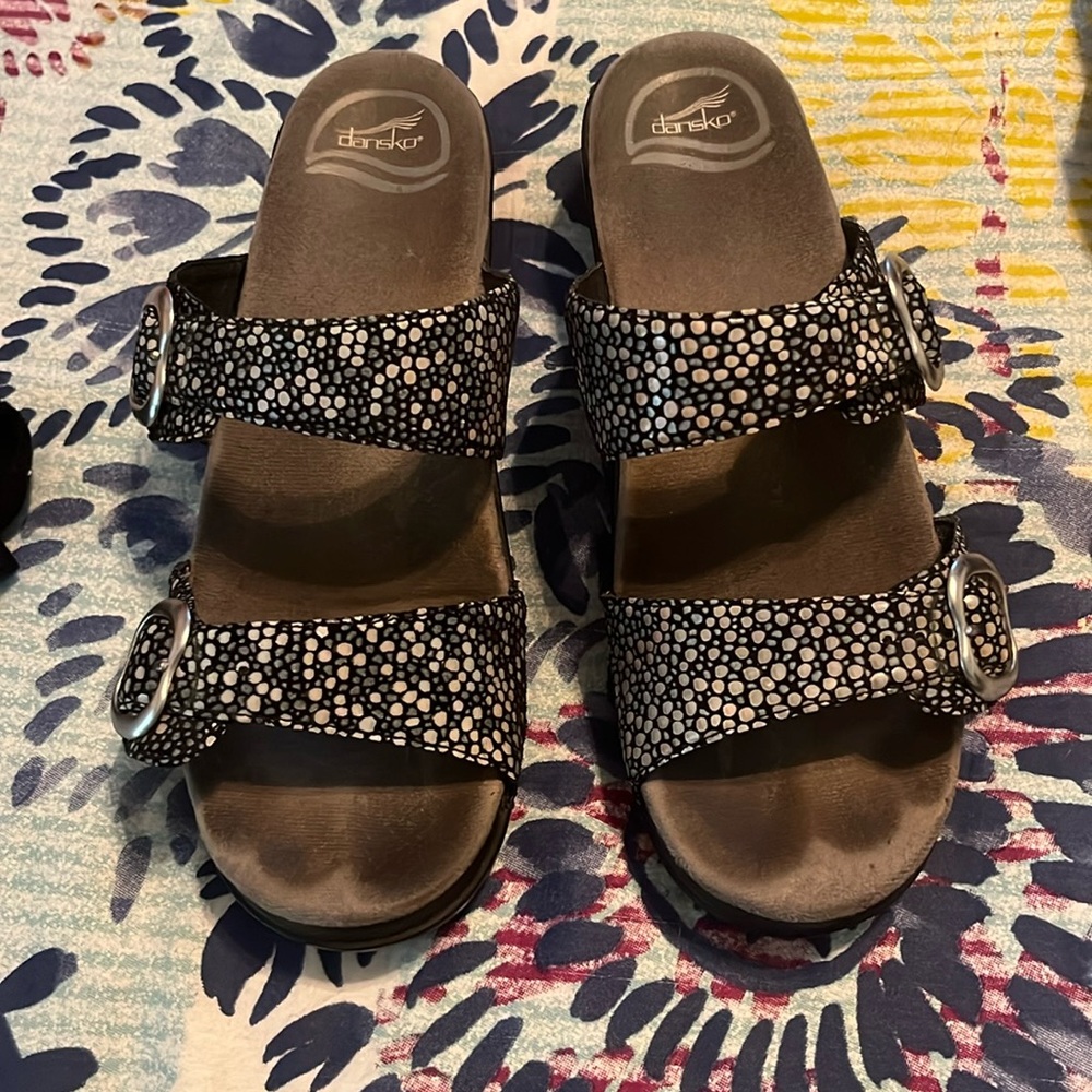 Dansko iridescent dots Sophie Sandals size 39